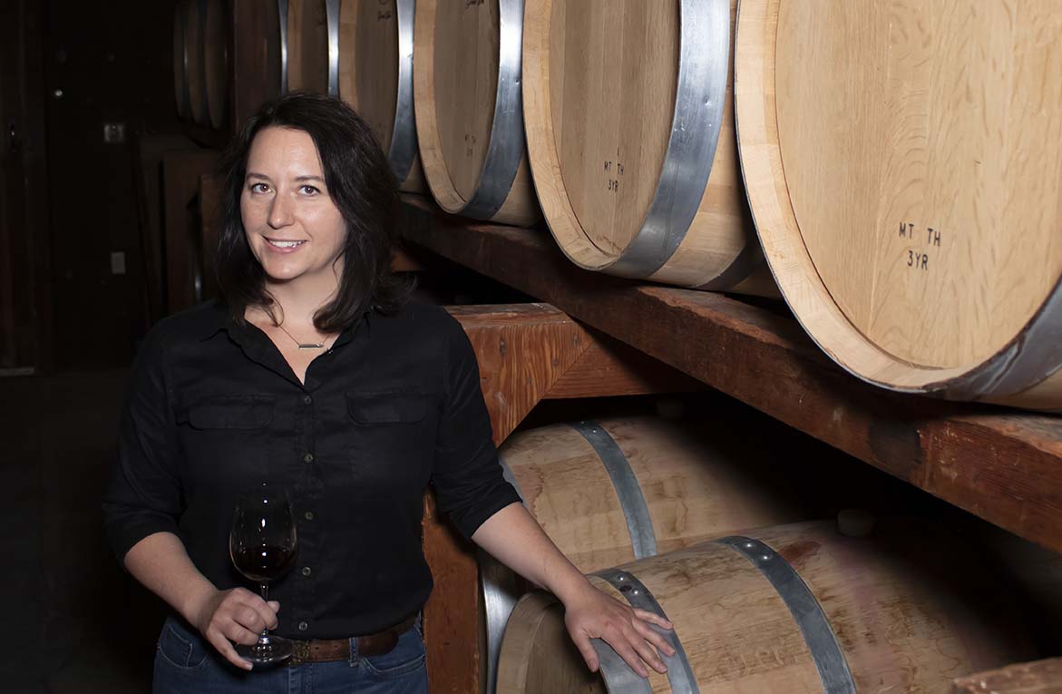 Kelly Woods in Barrel Room